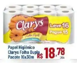 Max Atacadista Papel Higiênico Clarys Folha Dupla oferta