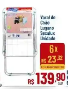 Max Atacadista Varal de Chão Lugano Secalux oferta