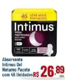 Max Atacadista Absorvente Intimus Gel Noturno Pacote oferta