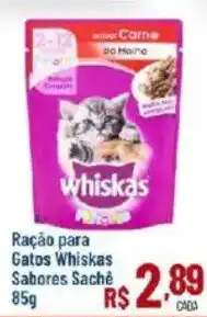 Max Atacadista Ração para Gatos Whiskas Sabores Sachê oferta