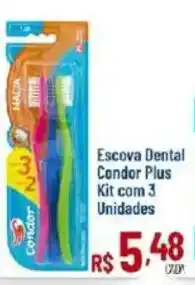 Max Atacadista Escova Dental Condor Plus Kit oferta
