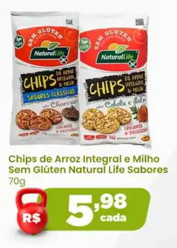Ultrabox Chips de Arroz Integral e Milho Sem Glúten Natural Life Sabores oferta