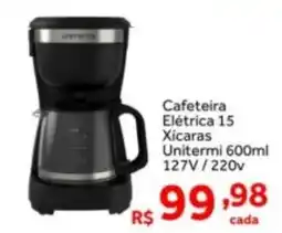 Shibata Supermercados Cafeteira Elétrica 15 Xícaras Unitermi 127V/220v oferta