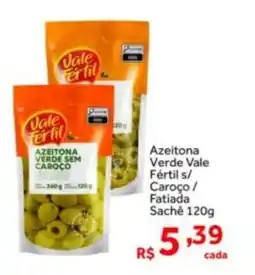 Shibata Supermercados Azeitona Verde Vale Fértil s/ Caroço/ Fatiada Sachê oferta