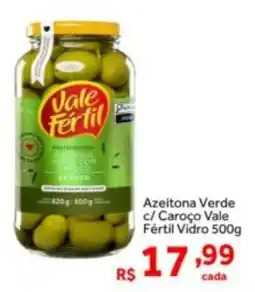 Shibata Supermercados Azeitona Verde c/ Caroço Vale Fértil Vidro oferta