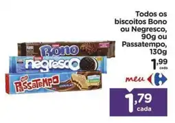Carrefour Biscoitos bono ou negresco ou passatempo oferta