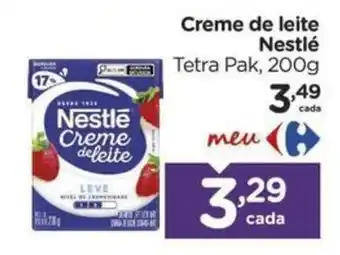 Carrefour Creme de leite Nestlé oferta
