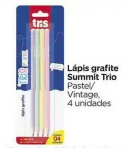 Carrefour Lápis grafite summit trio pastel/ vintage oferta