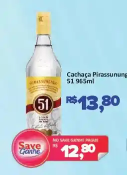 Supermercados Savegnago Cachaça Pirassununga 51 oferta