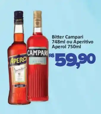 Supermercados Savegnago Bitter Campari ou Aperitivo Aperol oferta