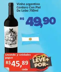 Supermercados Savegnago Vinho argentino Cordero Con Piel De Lobo oferta
