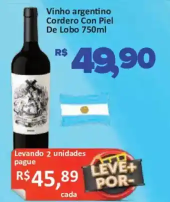 Supermercados Savegnago Vinho argentino Cordero Con Piel De Lobo oferta