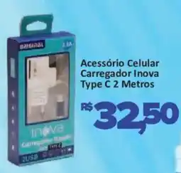 Supermercados Savegnago Acessório Celular Carregador Inova Type C 2 Metros oferta