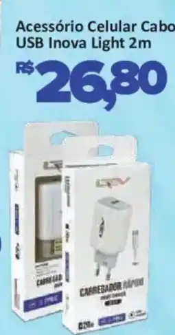 Supermercados Savegnago Acessório Celular Cabo USB Inova Light 2m oferta