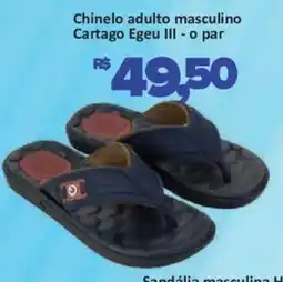 Supermercados Savegnago Chinelo adulto masculino Cartago Egeu III oferta