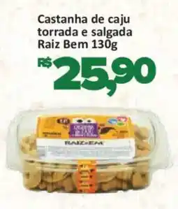 Supermercados Savegnago Castanha de caju torrada e salgada oferta