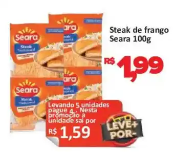 Supermercados Savegnago Steak de frango Seara oferta