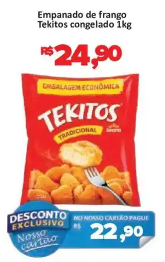 Supermercados Savegnago Empanado de frango Tekitos congelado oferta