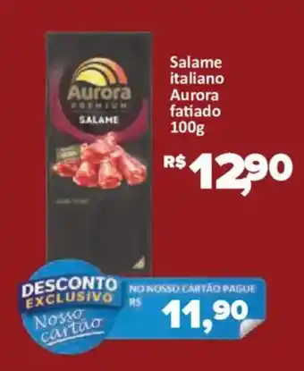 Supermercados Savegnago Salame italiano aurora fatiado oferta