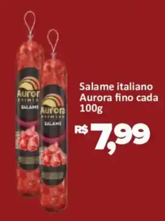 Supermercados Savegnago Salame italiano aurora fino oferta