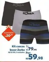 Sam's Club Zorba - kit cuecas boxer oferta