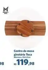 Sam's Club Member's mark - centro de mesa giratorio teca oferta