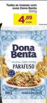Carrefour Dona benta - todas as massas com ovos oferta