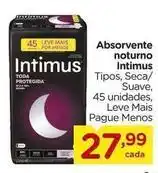 Carrefour Intimus - absorvente noturno oferta
