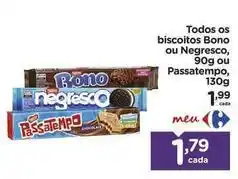 Carrefour Bono - todos os biscoitos ou negresco, passatempo oferta