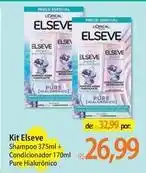 Atacadão Elsève - kit shampoo 375ml+ condicionador 170ml pure hialuronico oferta