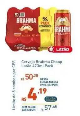 Extrabom Supermercados Cerveja brahma chopp latão oferta