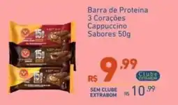 Extrabom Supermercados Barra de Proteina 3 Corações Cappuccino Sabores oferta