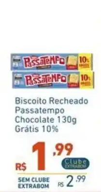 Extrabom Supermercados Biscoito recheado passatempo chocolate oferta