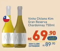 Extrabom Supermercados Vinho chileno kim gran reserva chardonnay oferta