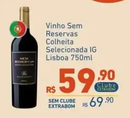 Extrabom Supermercados Vinho sem reservas colheita selecionada ig lisboa oferta
