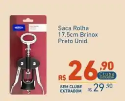 Extrabom Supermercados Saca Rolha 17,5cm Brinox Preto Unid. oferta