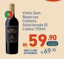 Extrabom Supermercados Vinho sem reservas colheita selecionada ig lisboa oferta