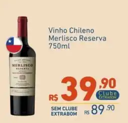 Extrabom Supermercados Vinho Chileno Merlisco Reserva oferta