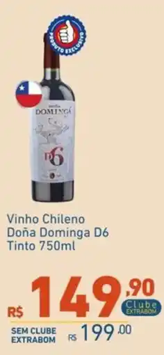 Extrabom Supermercados Vinho chileno doña dominga d6 tinto oferta
