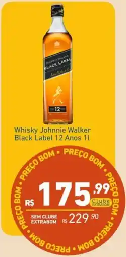 Extrabom Supermercados Whisky Johnnie Walker Black Label 12 Anos oferta