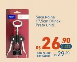 Extrabom Supermercados Saca Rolha 17,5cm Brinox Preto Unid. oferta