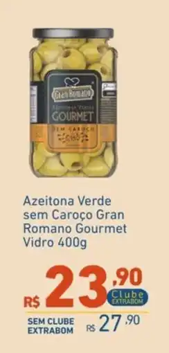 Extrabom Supermercados Azeitona verde sem caroço gran romano gourmet vidro oferta