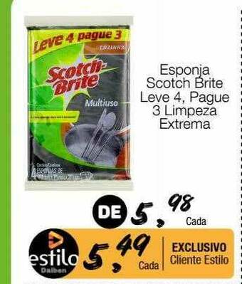 Supermercado Dalben Esponja Scotch Brite Leve 4 Pague 3 Limpeza Extrema oferta