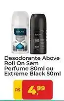 Tonin Superatacado Above - desodorante roll on sem perfume 80ml ou extreme black 50ml oferta