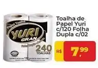 Tonin Superatacado Yuri - toalha de papel c/120 folha dupla c/02 oferta