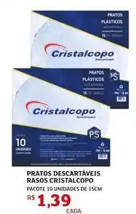 Assaí Atacadista Cristalcopo - pratos descartaveis rasos cristalcopo oferta