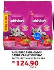 Assaí Atacadista Whiskas - alimento para gatos sabor carne oferta