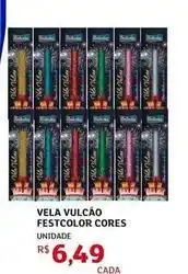Vela vulcao festcolor cores
