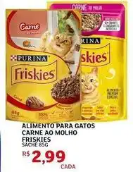 Assaí Atacadista Purina - alimento para gatos carne ao molho friskies oferta