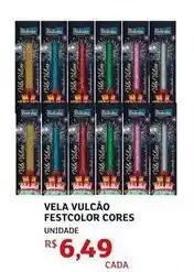 Assaí Atacadista Rs - vela vulcao festcolor cores oferta